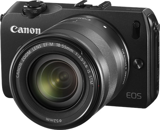 液晶面左上部に5ミリ程のCANON ミラーレス　Ｍ