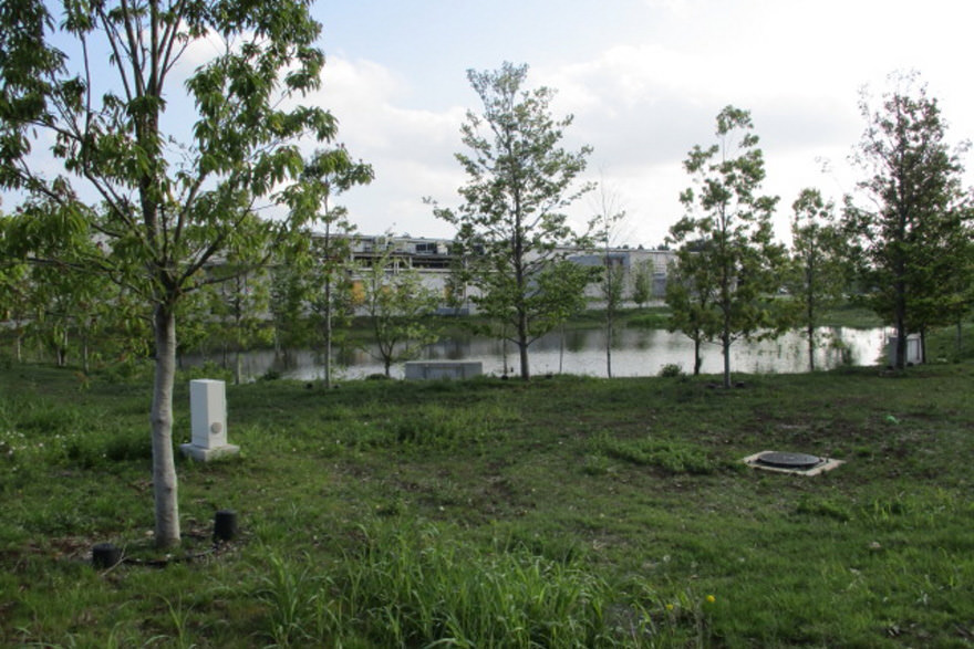  自然型調整池(キヤノンエコロジーインダストリー)　
