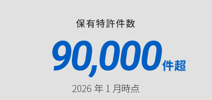 保有特許件数 9まんけんちょう 2026年1月じてん