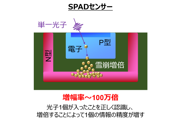 SPADセンサーの画素構造比較