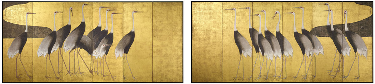 「群鶴図屏風」高精細複製品