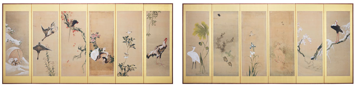 「十二ヶ月花鳥図」高精細複製品