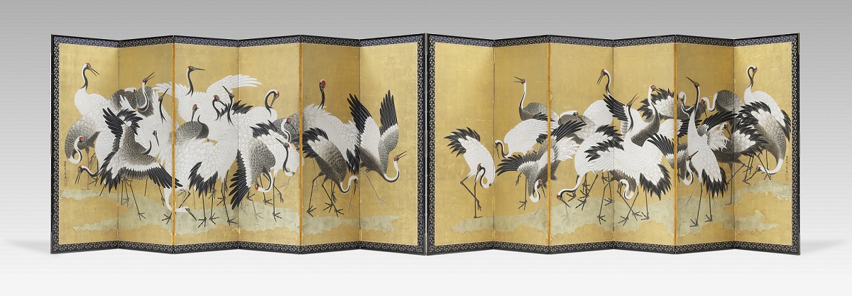 「群鶴図屏風」高精細複製品 Minneapolis Institute of Art, Mary Griggs Burke Collection, Gift of the Mary and Jackson Burke Foundation 2015.79.73.1-2