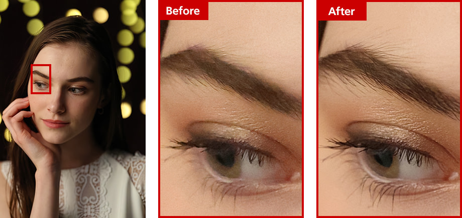 撮像画像とディープラーニング処理後の画像比較です。