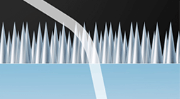 ナノサイズのくさびの反射抑制イメージ