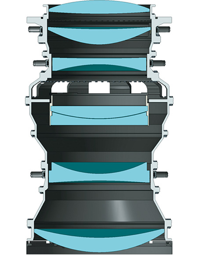 Hyper Suprime-Cam用補正光学系鏡筒構造図