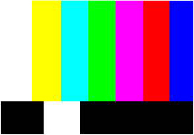 テレビのテストパターンの色でRGBの割合を見てみよう