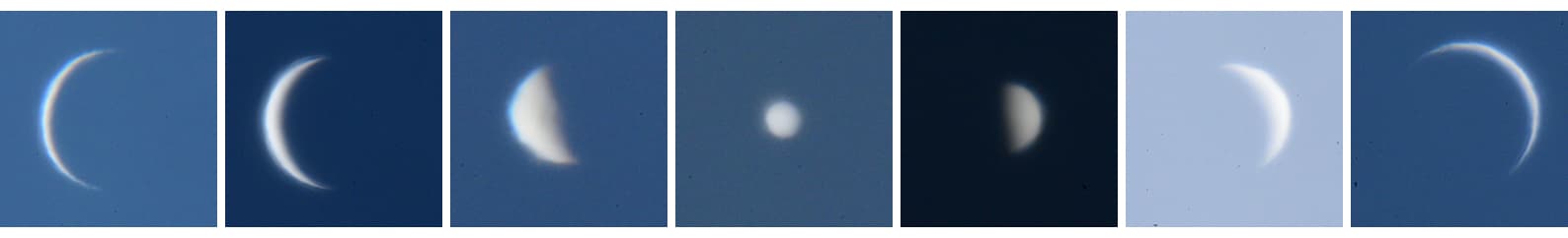キーテクノロジーぐんま天文台でさつえいされた金星の満ち欠け