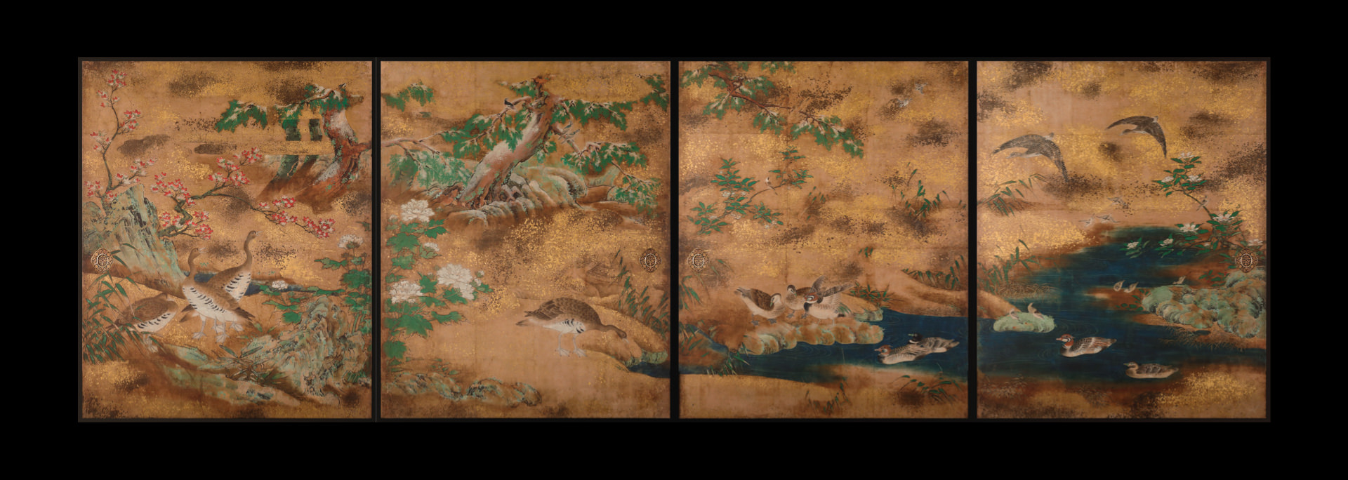 秋冬花鳥図
