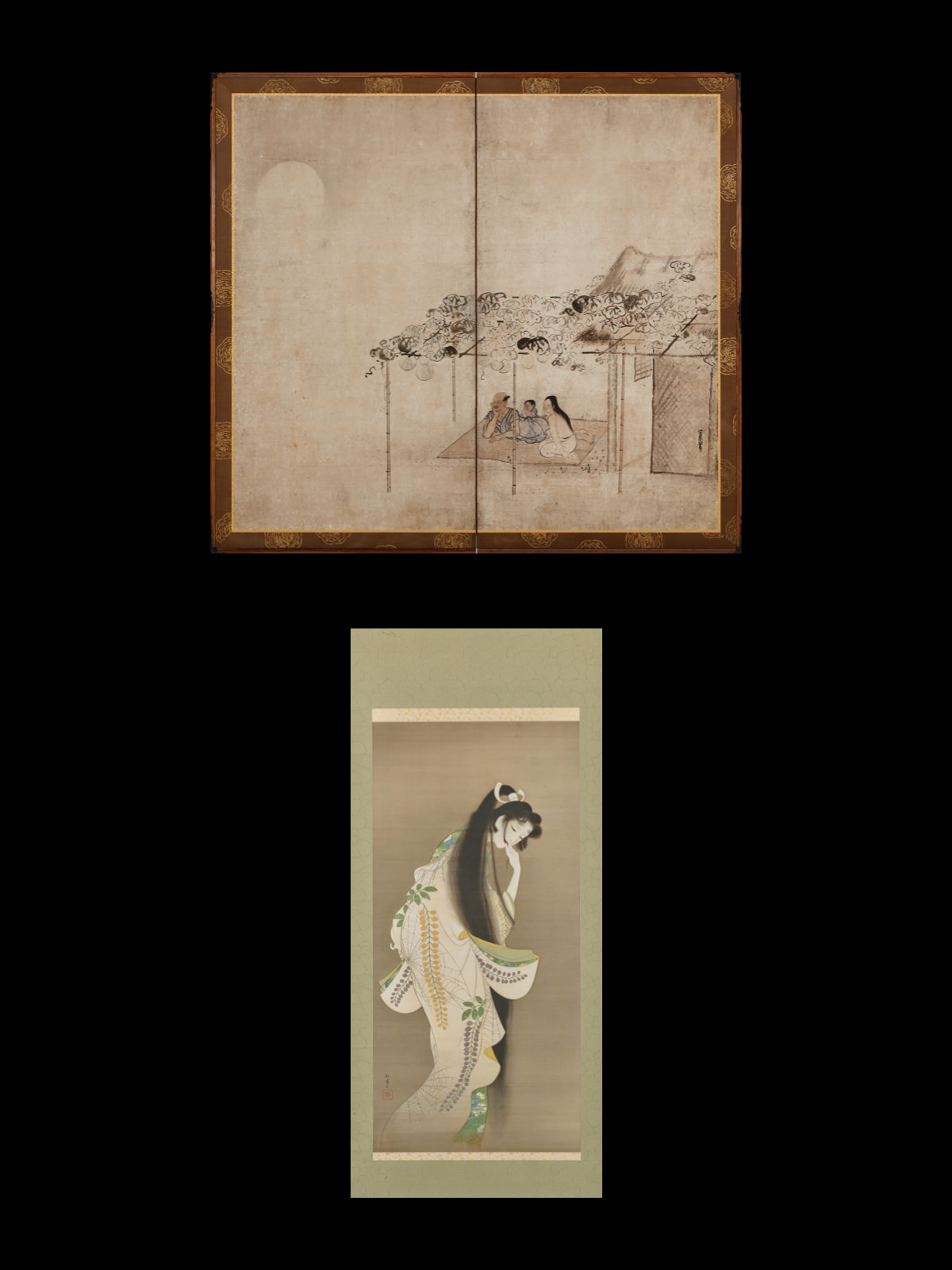 納涼図屏風