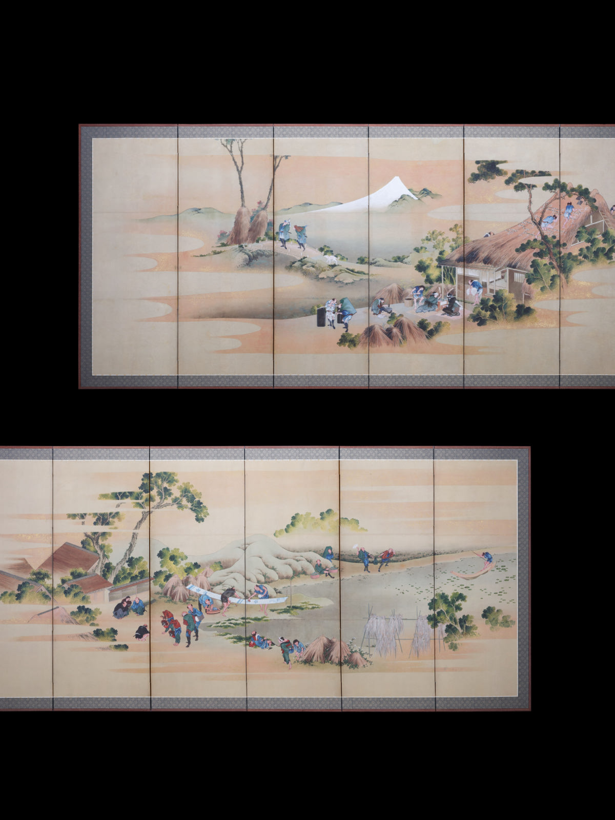 富士田園景図