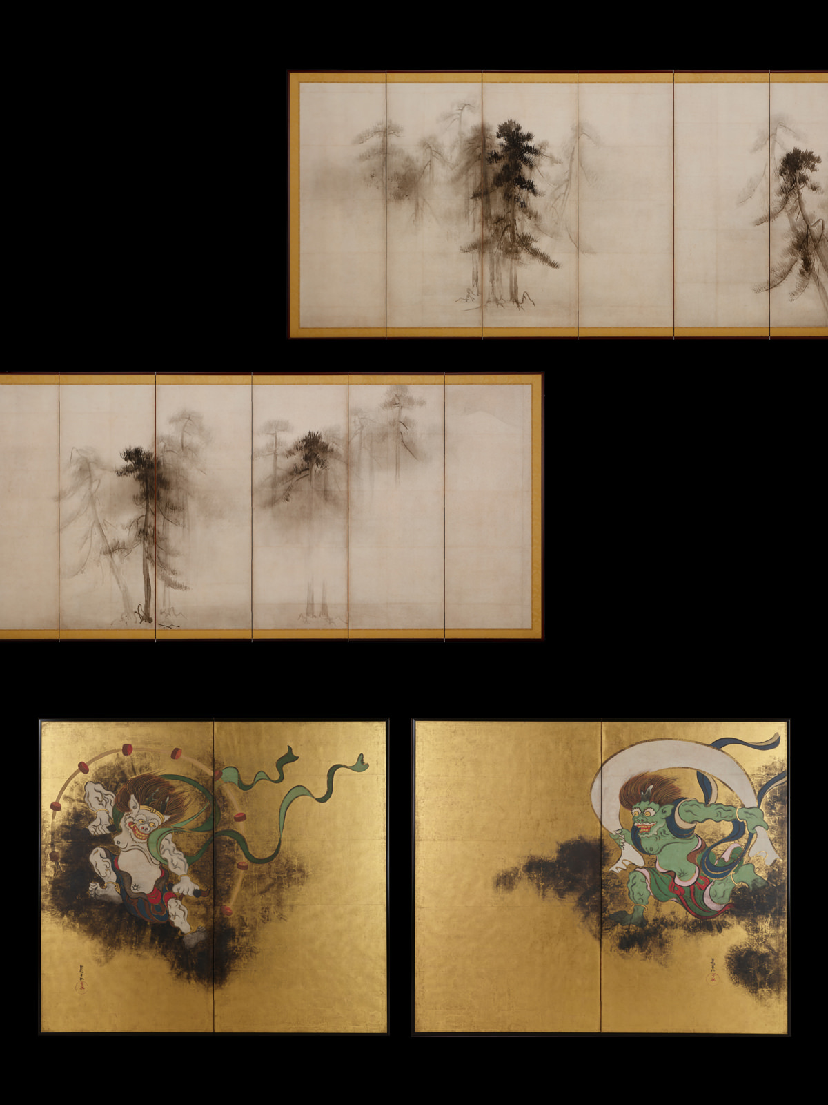 松林図屏風 / 風神雷神図屏風