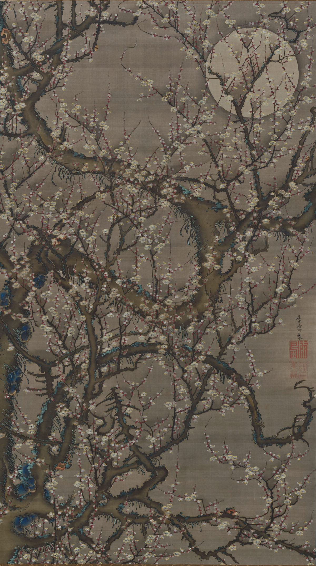 梅花皓月図