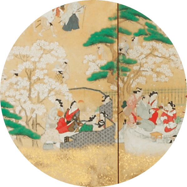 江戸風俗図屏風