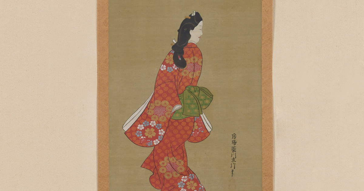 美人絵 額 元禄　見返り 美人絵 額 元禄見返り