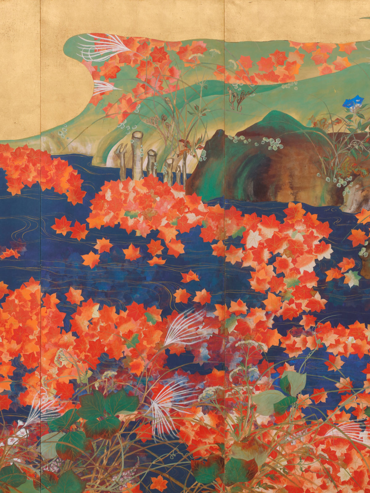 作者不詳/紅葉山樵画賛/紅葉狩り図/もみじがり図/掛軸/名家伝来/AD-189 作者不詳/紅葉山樵画賛/紅葉狩り図/もみじがり図/掛軸/名家伝来