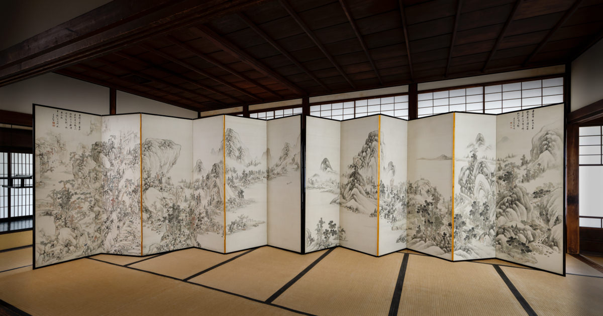 春秋山水図屏風｜作品紹介｜キヤノン 綴プロジェクト｜キヤノングローバル